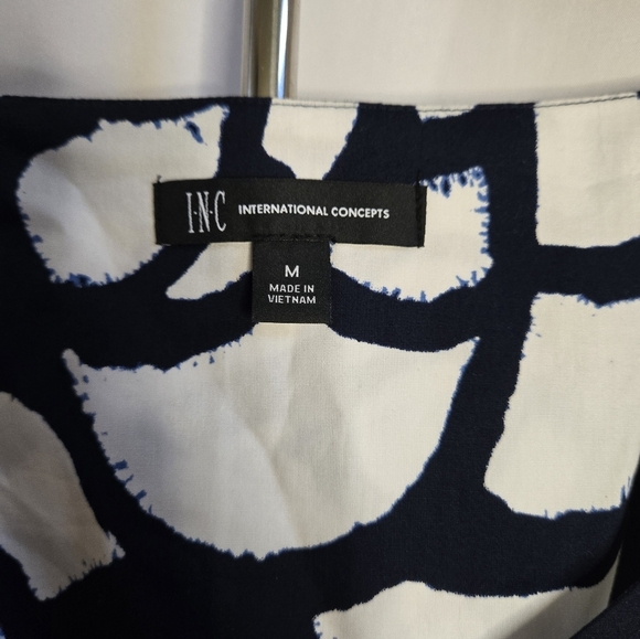 INC International Concepts Puff Sleeve Tiered Midi Dress | Size M NWT - Picture 3 of 12